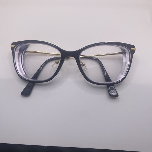 Berkley Jensen Eyeglasses Women FRAME ONLY Cat Eye 54-18-145 Black 862 - Picture 1 of 16